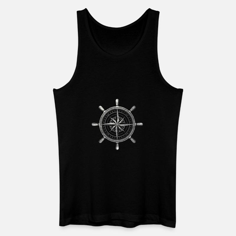 Kompass Grunge - Männer Bio Tank Top - Schwarz