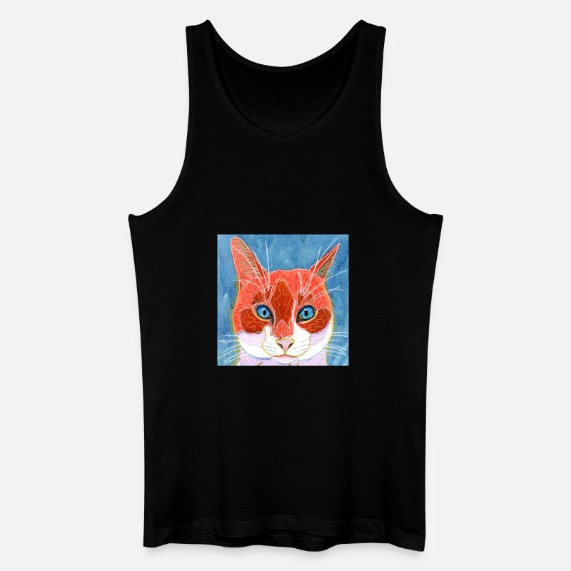 cat - Men’s Organic Tank Top - black