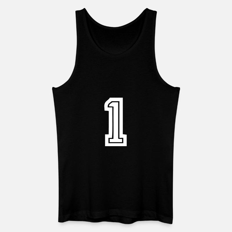 Eins 1 - Männer Bio Tank Top - Schwarz