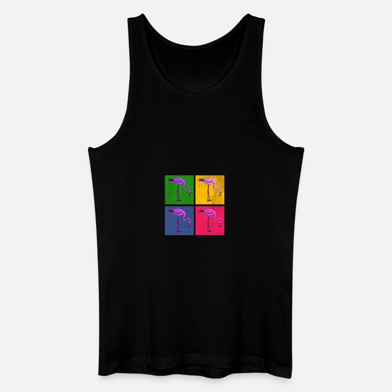 Flamingo - Männer Bio Tank Top - Schwarz