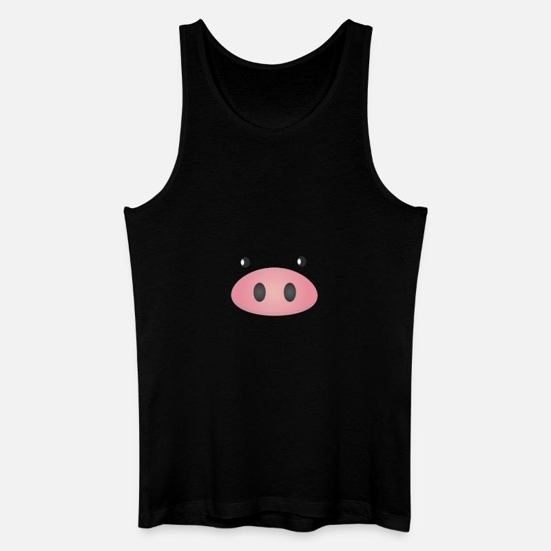 Schweinchen - Männer Bio Tank Top - Schwarz