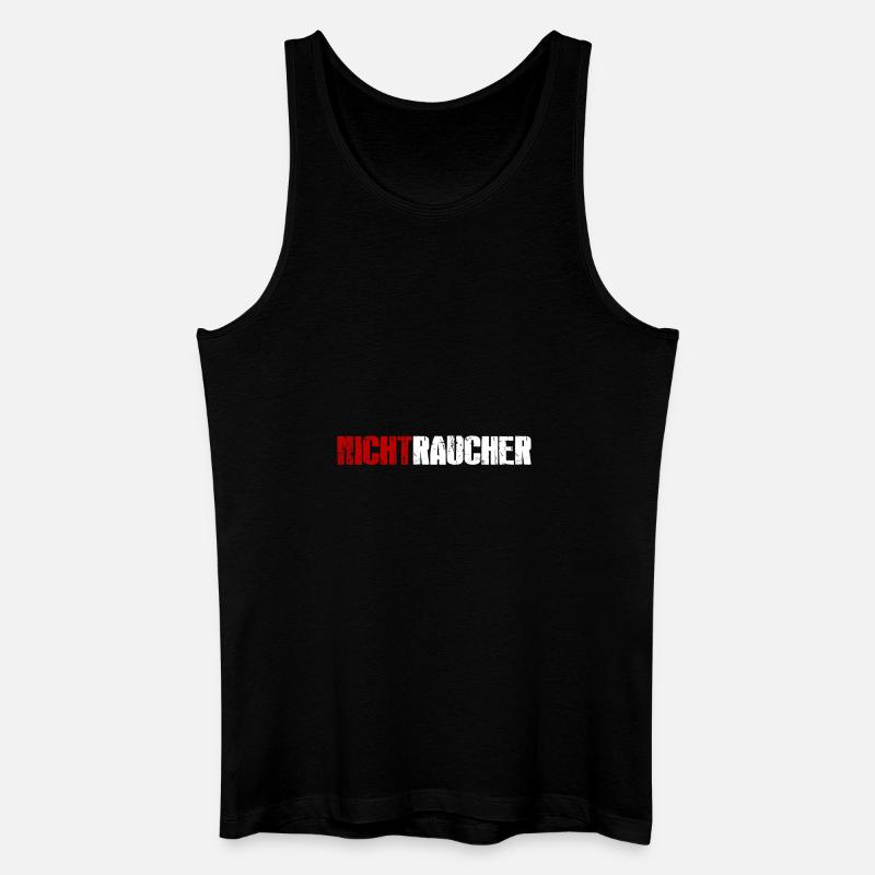 Nichtraucher - Männer Bio Tank Top - Schwarz