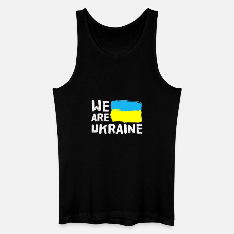 Wir sind Ukraine - Männer Bio Tank Top - Schwarz