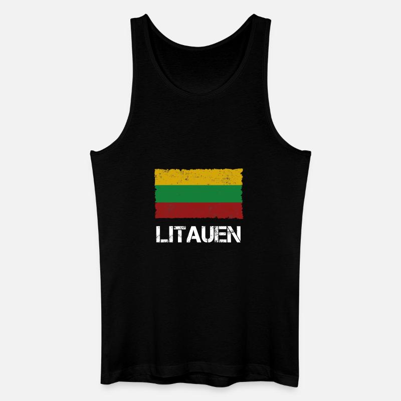 Litauen - Männer Bio Tank Top - Schwarz