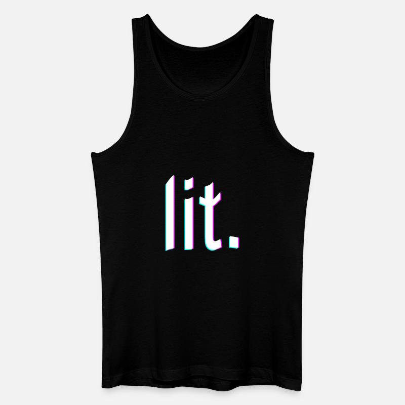 lit. design glitch - Men’s Organic Tank Top - black