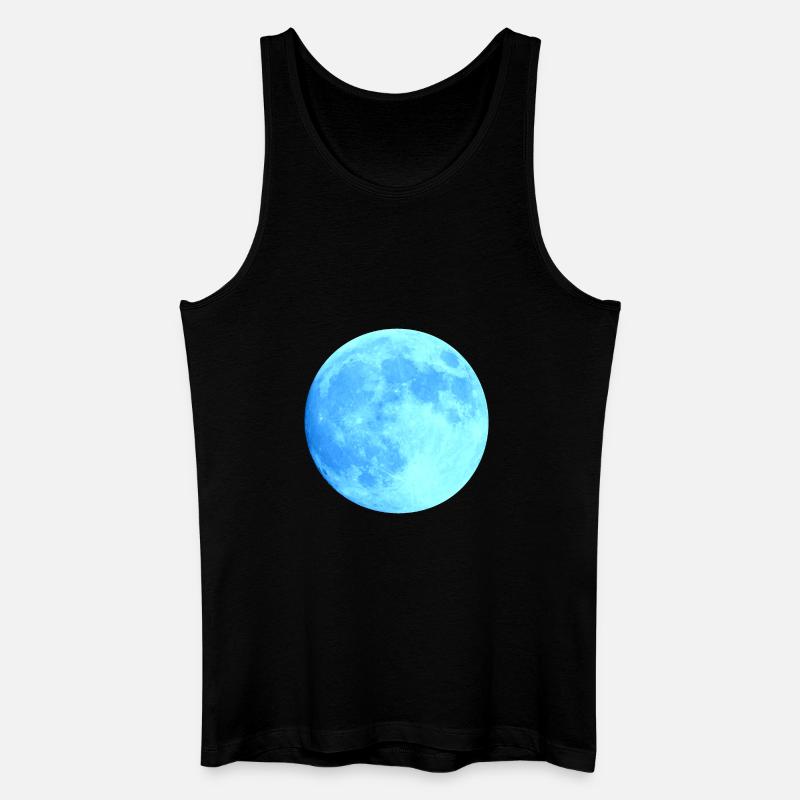 Blauer Mond - Männer Bio Tank Top - Schwarz