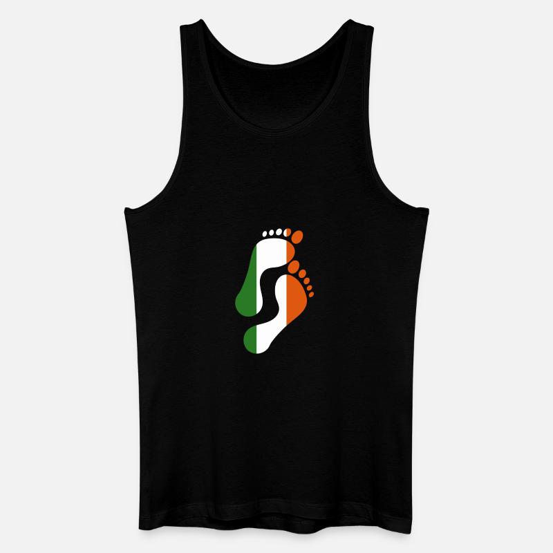 Irlande Empreinte drapeau - Débardeur bio Homme - noir