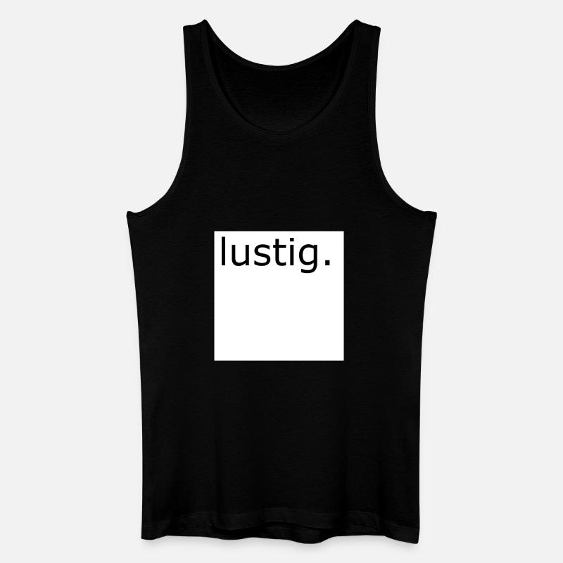 lustig - Männer Bio Tank Top - Schwarz