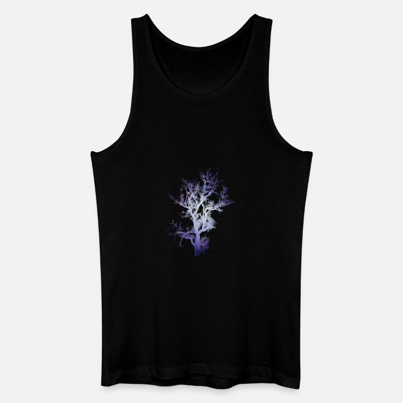 Space Baum - Männer Bio Tank Top - Schwarz