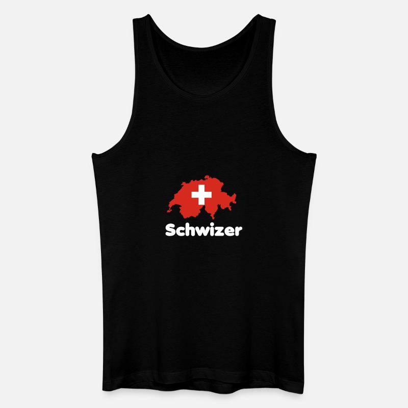 Schwizer - Schweizer Motiv - Männer Bio Tank Top - Schwarz