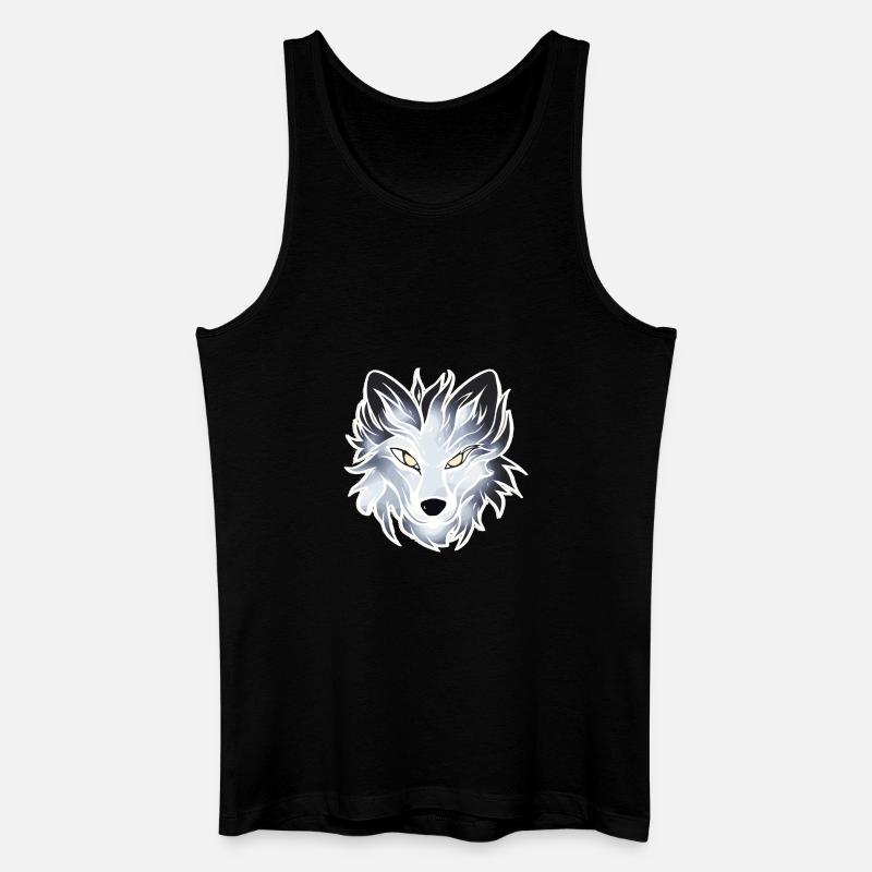 Wolf - Illustration - Männer Bio Tank Top - Schwarz