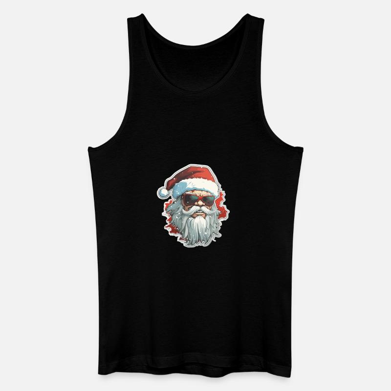 Weihnachtsmann - Illustration - Männer Bio Tank Top - Schwarz