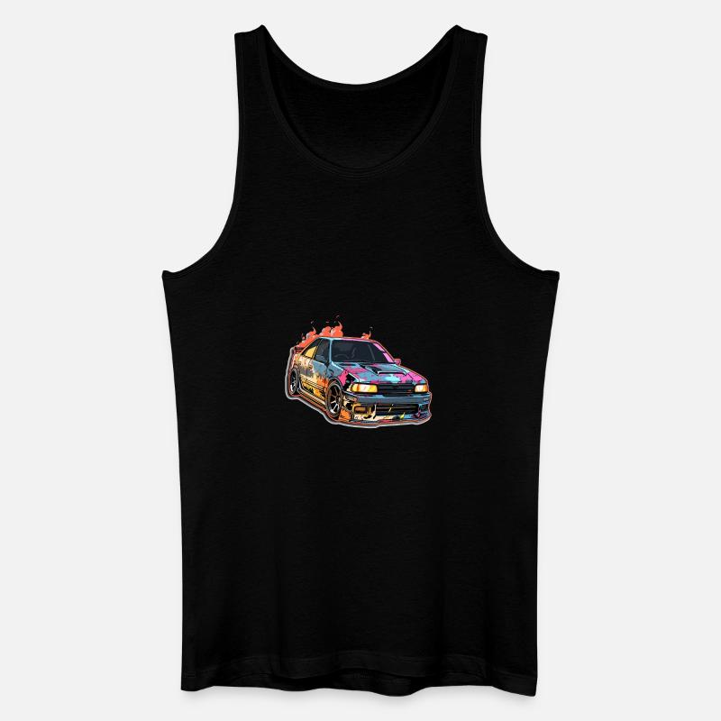 Auto - Illustration - Männer Bio Tank Top - Schwarz
