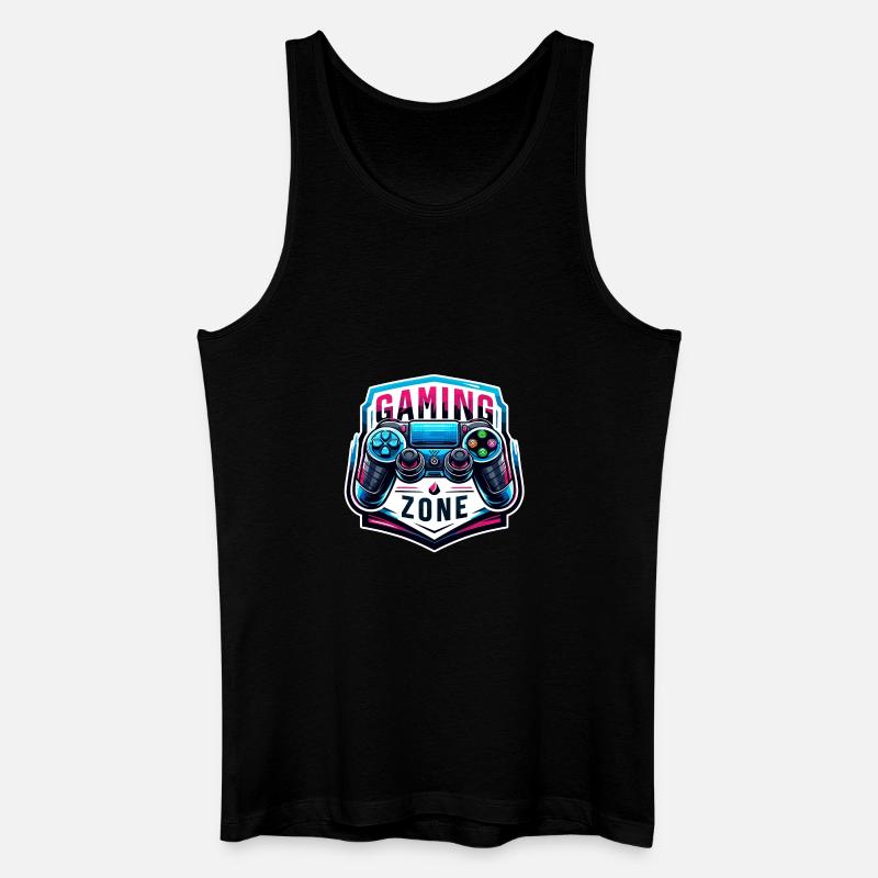 Gaming Zone - Controller Illustration - Men’s Organic Tank Top - black