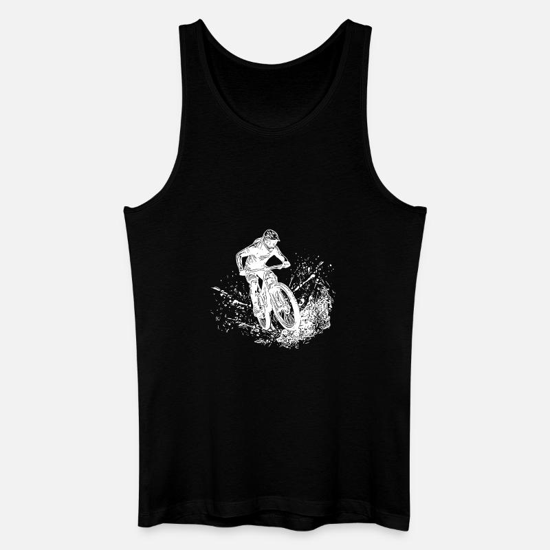 VTT Mud Splash Downhill - Débardeur bio Homme - noir