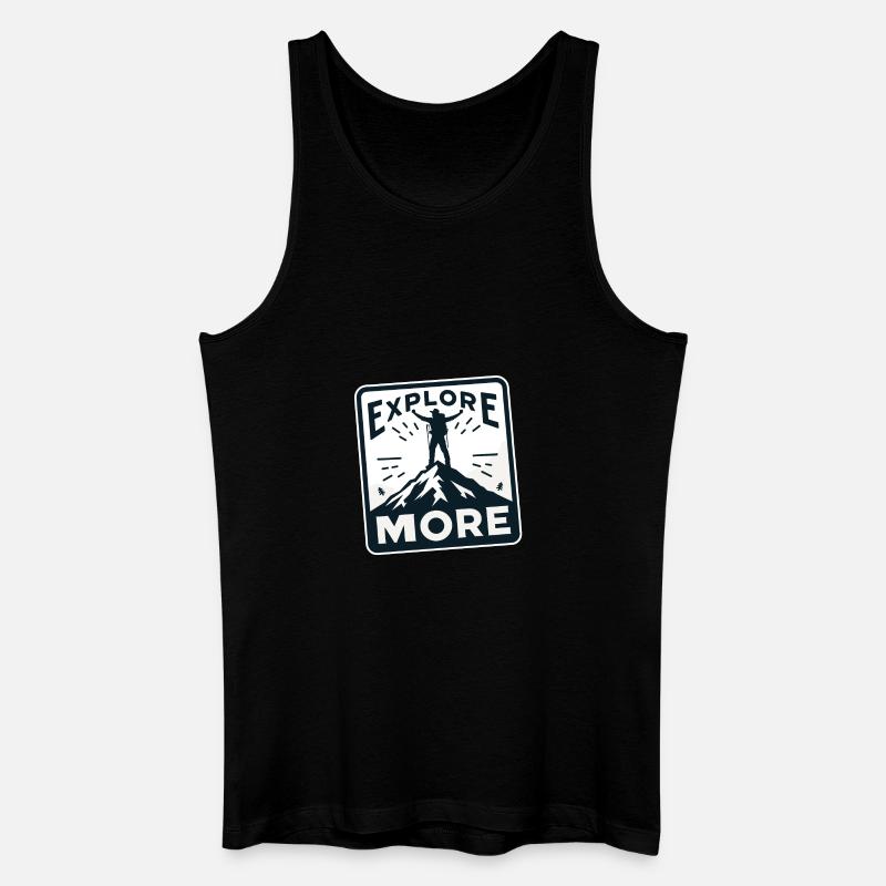 Explore more - Wanderer - Men’s Organic Tank Top - black