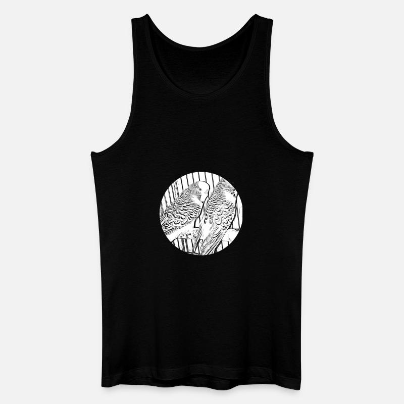 Wellensittiche - Männer Bio Tank Top - Schwarz