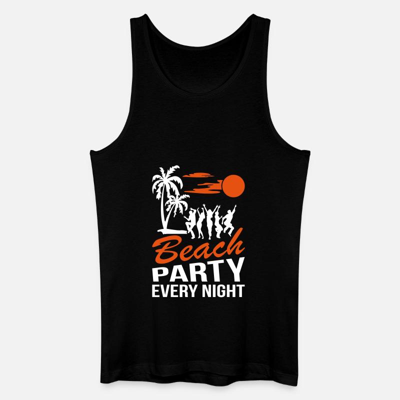 Beach Party Night - Männer Bio Tank Top - Schwarz