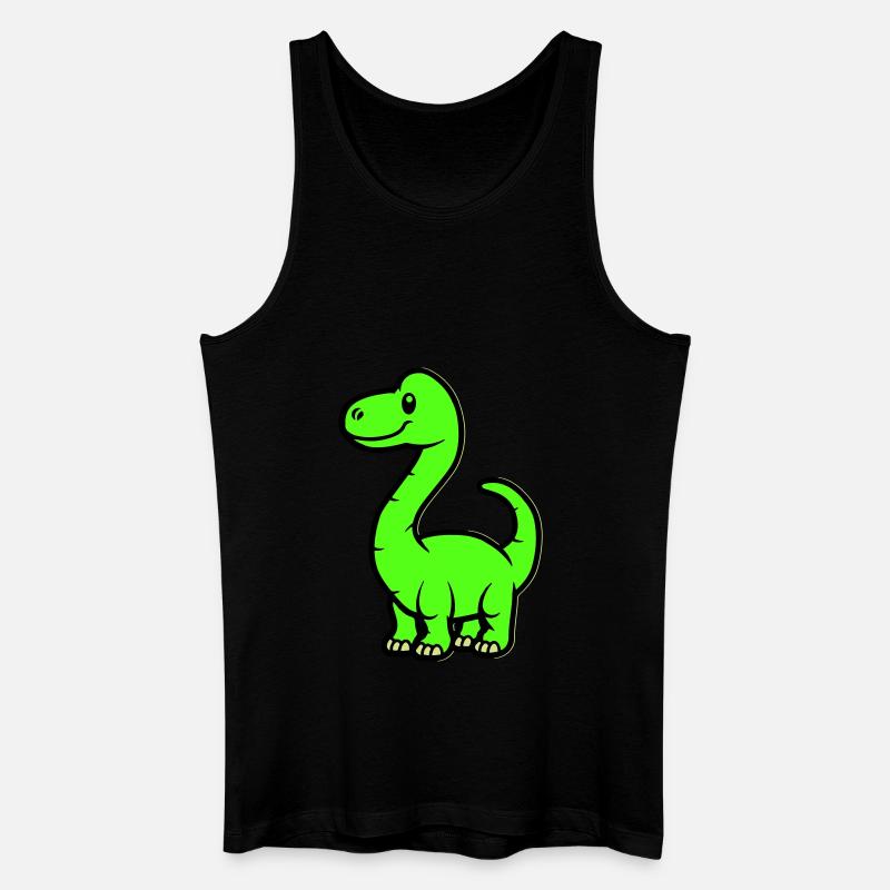 dinosaurier brontosaurus comic - Männer Bio Tank Top - Schwarz
