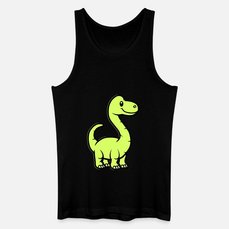 Dinosaurier Brontosaurus Comic - Männer Bio Tank Top - Schwarz