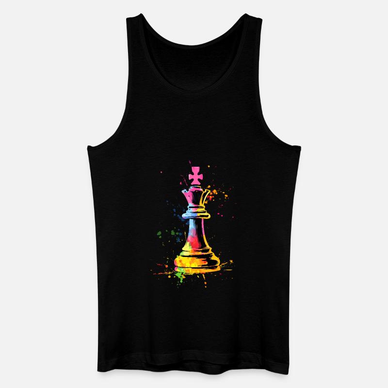 Schach Figur König Bunt - Männer Bio Tank Top - Schwarz