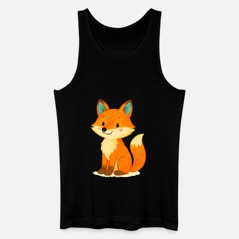 fuchs comic - Männer Bio Tank Top - Schwarz