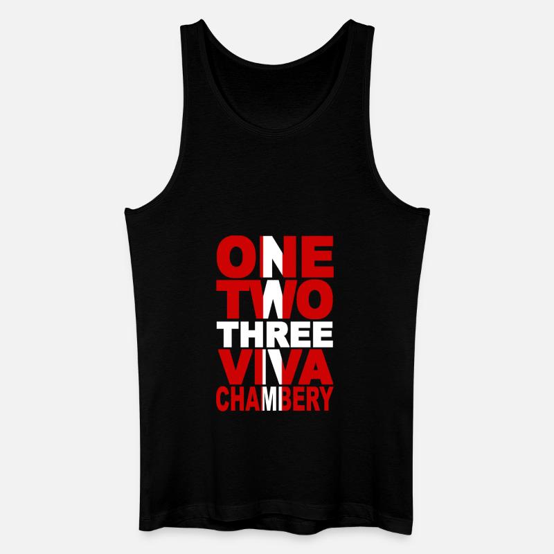 ONE TWO THREE VIVA CHAMBERY ! - Débardeur bio Homme - noir