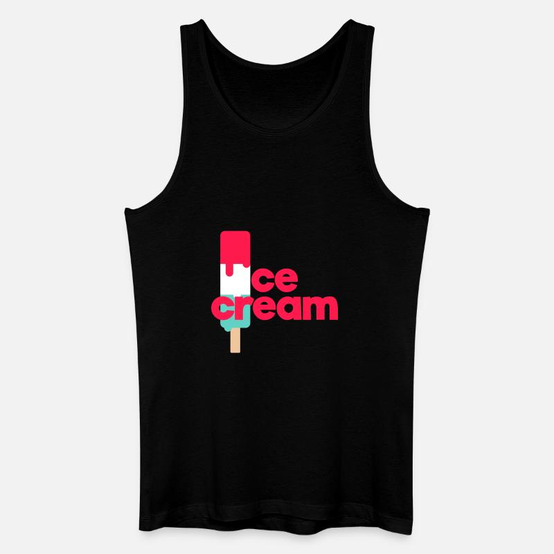 Ice Cream - Männer Bio Tank Top - Schwarz
