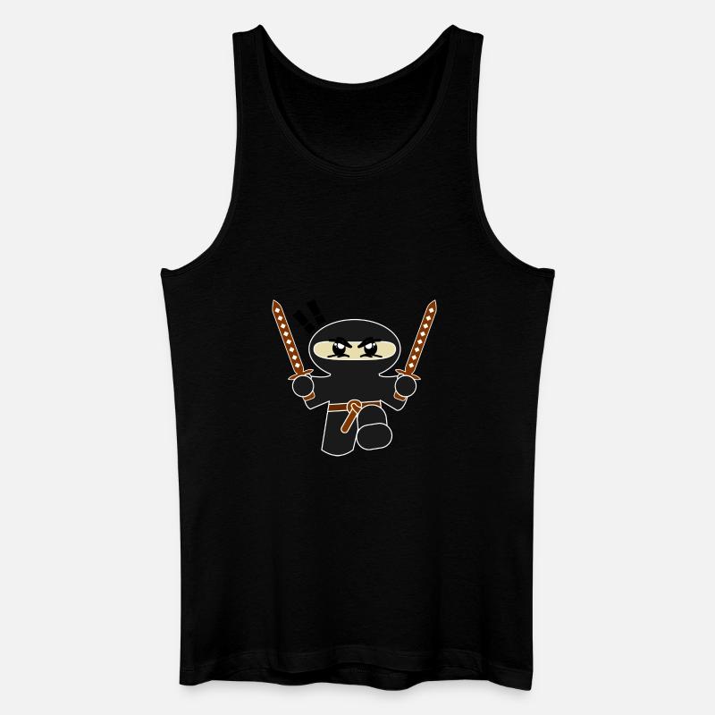 Kleiner Ninja Black - Männer Bio Tank Top - Schwarz