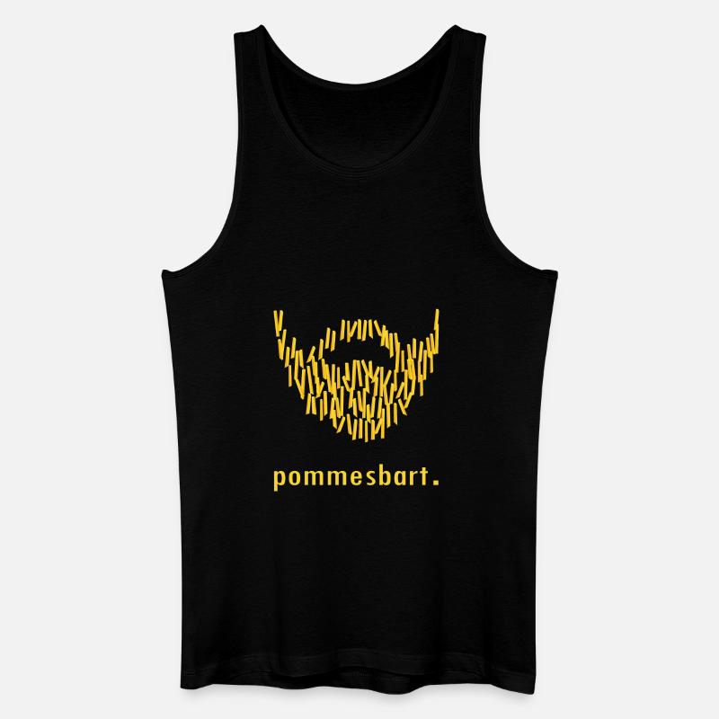 pommesbart. - Männer Bio Tank Top - Schwarz