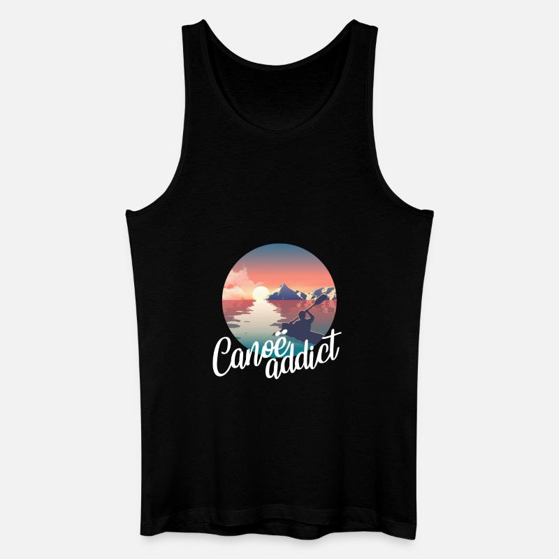 Kanu süchtig - Männer Bio Tank Top - Schwarz
