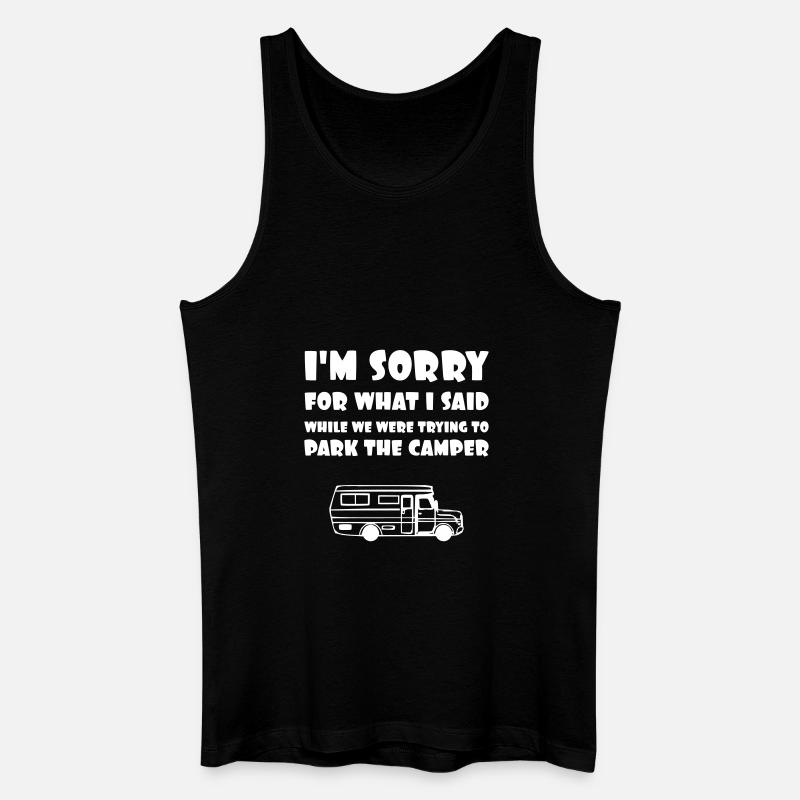 Camper Spruch - Männer Bio Tank Top - Schwarz