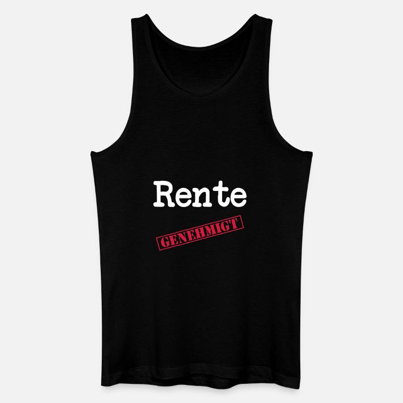 Rente genehmigt - Männer Bio Tank Top - Schwarz