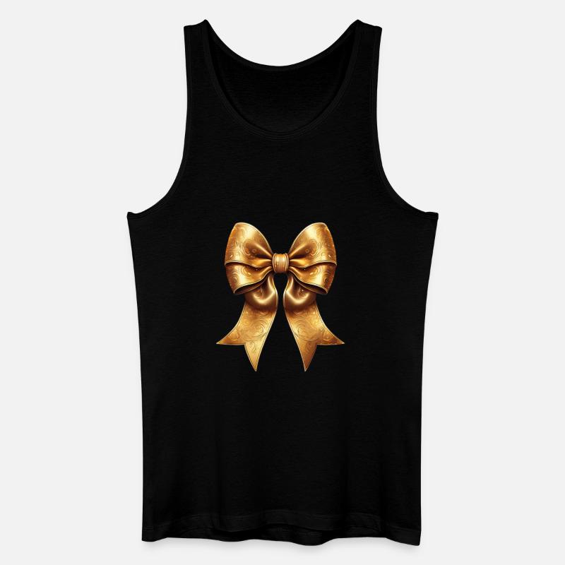 Weihnachtsschleife - Männer Bio Tank Top - Schwarz