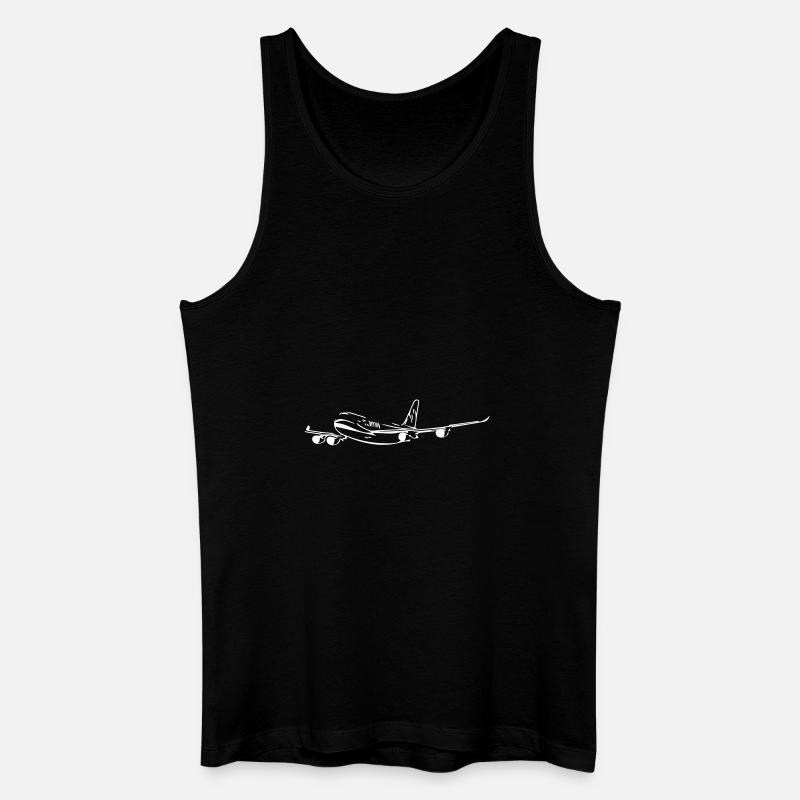 Flugzeug - Männer Bio Tank Top - Schwarz