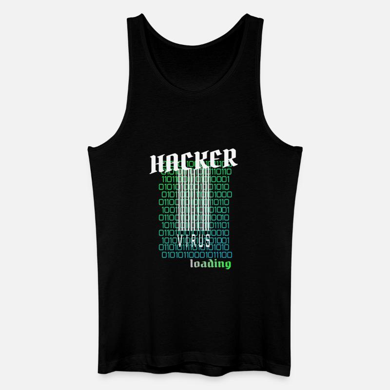 Anonymous, Hacker - Männer Bio Tank Top - Schwarz
