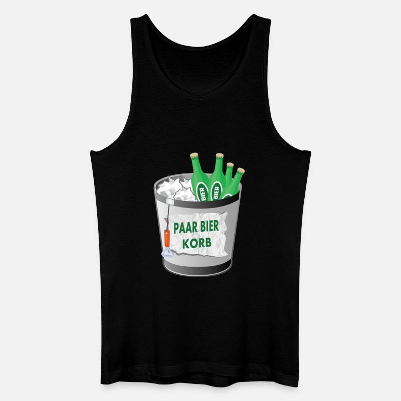 Paar Bier Korb - Männer Bio Tank Top - Schwarz