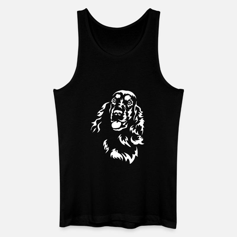Cocker Spaniel Head « Black Edition » - Débardeur bio Homme - noir