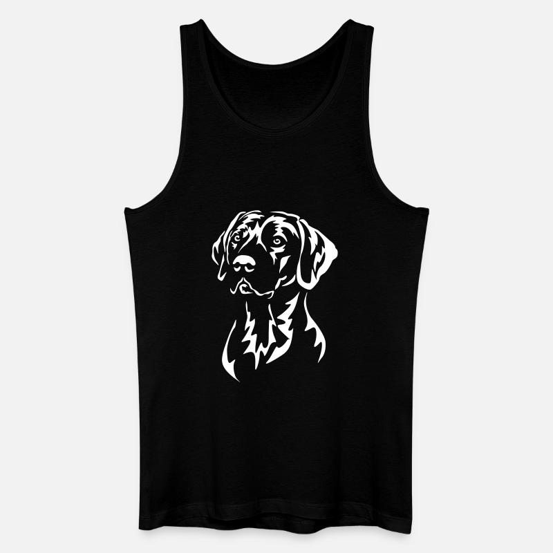 Rhodesian Ridgeback Head « Black Edition » - Débardeur bio Homme - noir