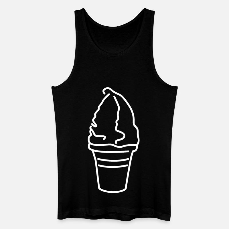 Softeis - Männer Bio Tank Top - Schwarz
