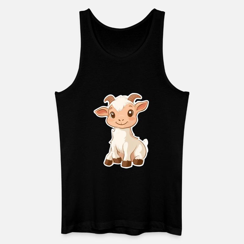 Ziege - Männer Bio Tank Top - Schwarz