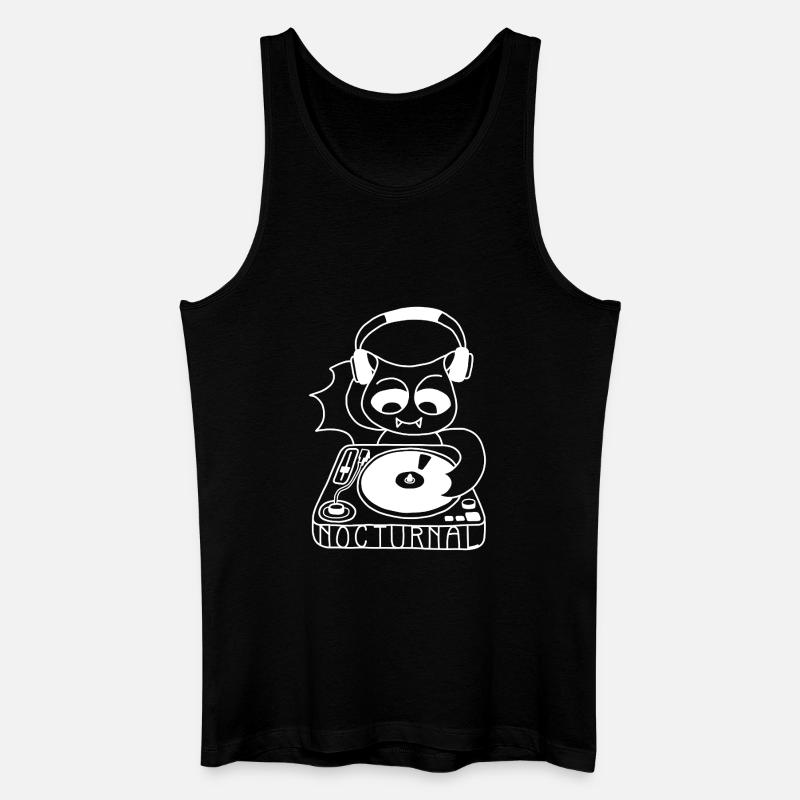 DJ Bat - Männer Bio Tank Top - Schwarz