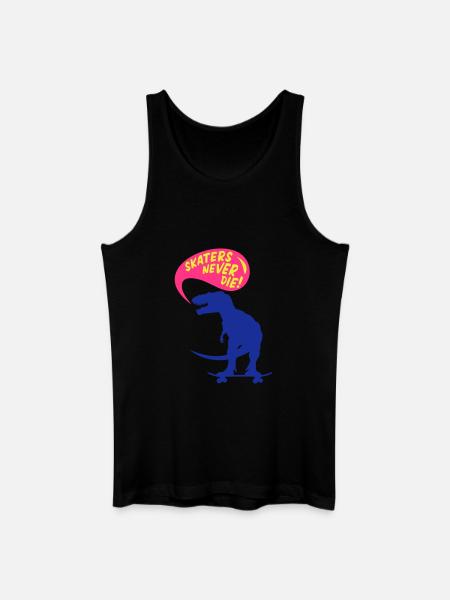 t-rex skater - Débardeur bio Homme - noir
