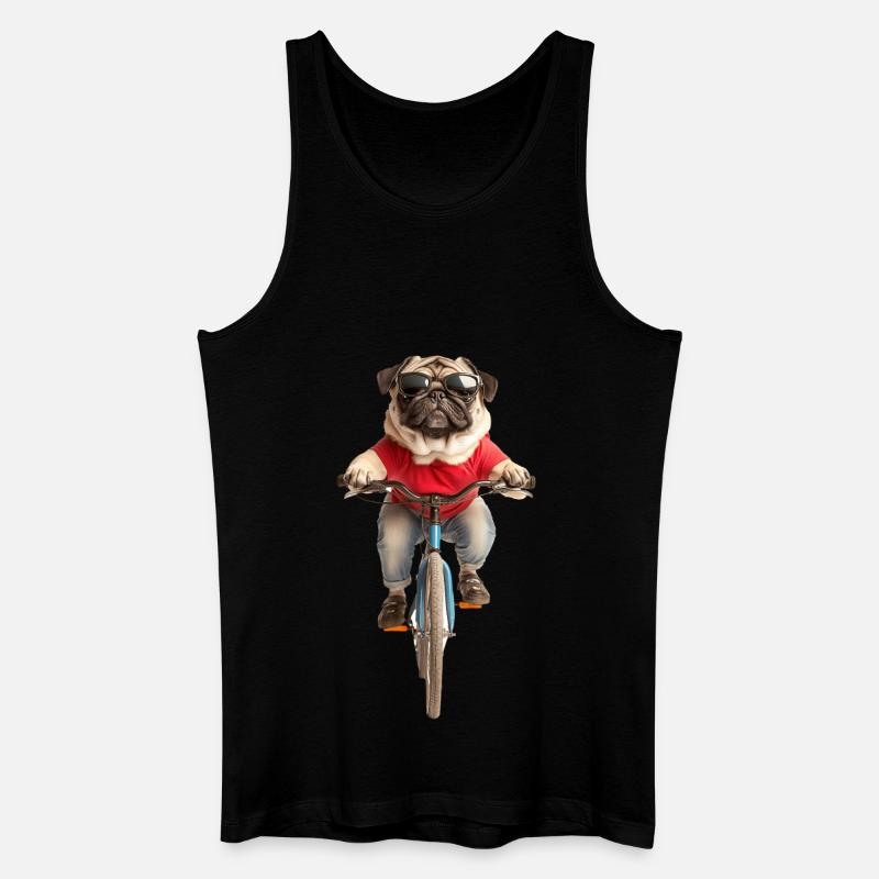 Mops - Männer Bio Tank Top - Schwarz