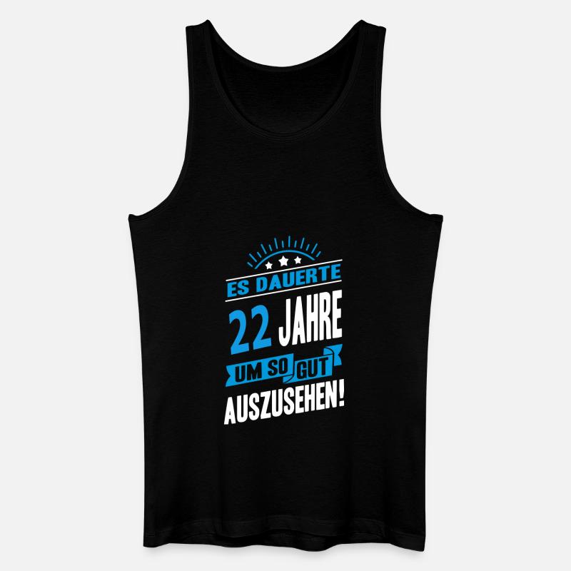 22 - Männer Bio Tank Top - Schwarz