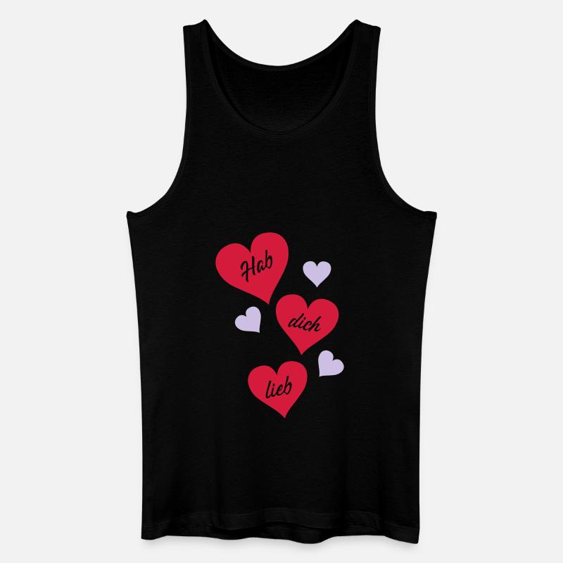hab_dich_lieb_02 - Männer Bio Tank Top - Schwarz