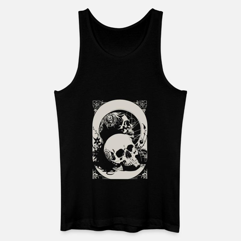 Skulls - Männer Bio Tank Top - Schwarz