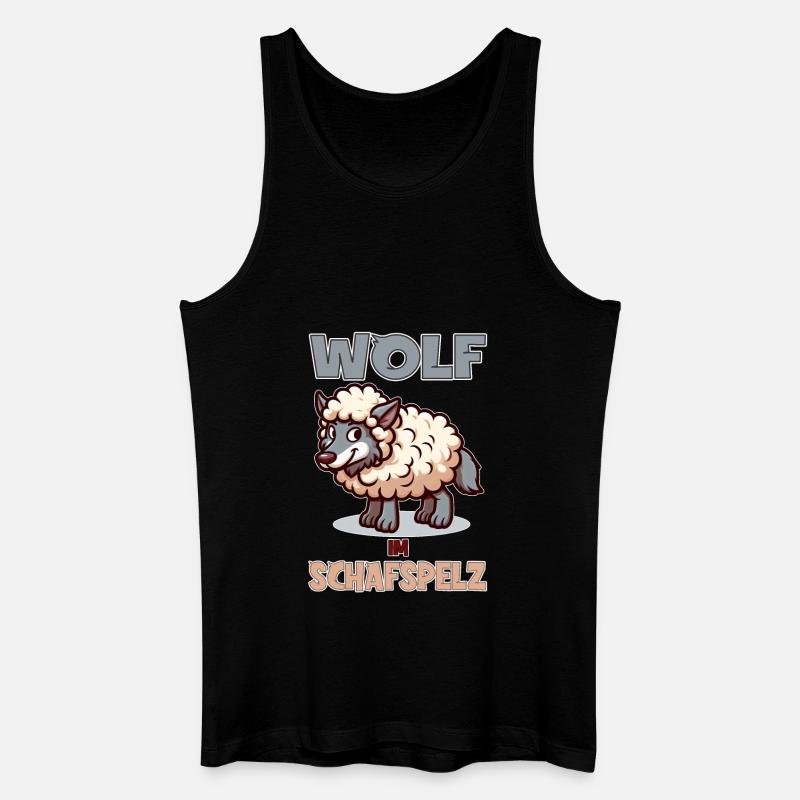 Wolf im Schafspelz - Männer Bio Tank Top - Schwarz