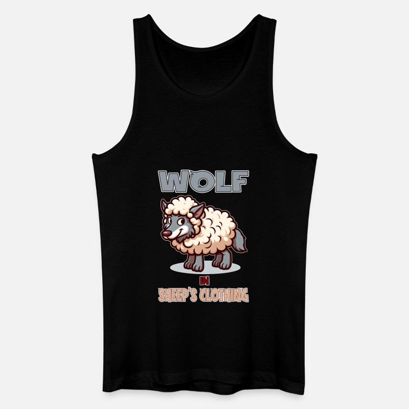 Wolf in Sheep's clothing - Männer Bio Tank Top - Schwarz