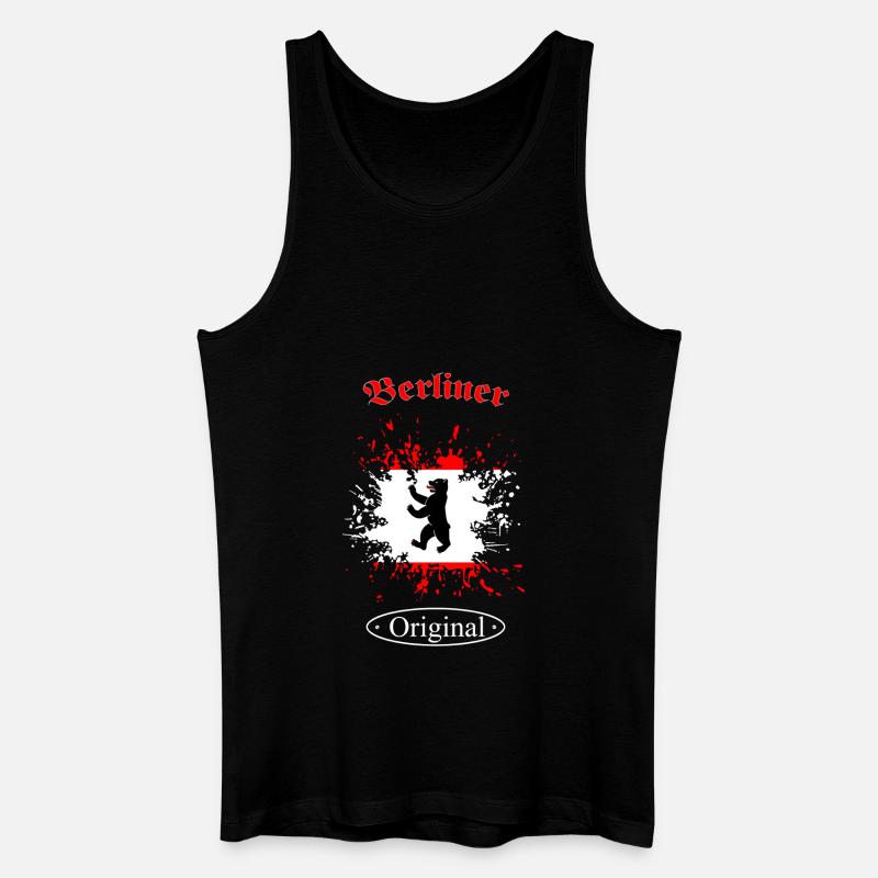 Berlin - Männer Bio Tank Top - Schwarz